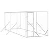 vidaXL Cuccia per Cani da Esterno Argento 2x6x2 m Acciaio Zincato