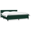 vidaXL Giroletto a Molle con Materasso Verde Scuro 180x220 cm Velluto