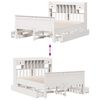 vidaXL Letto Libreria senza Materasso Bianco 160x200 cm Legno di Pino
