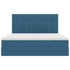 vidaXL Letto con Contenitore Blu Scuro 200 x 200 cm Velluto