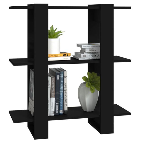 vidaXL Libreria/Divisorio Nero 80x30x87 cm