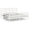 vidaXL Giroletto Bianco in Legno Massello 200x200 cm