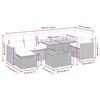 vidaXL Set Divano da Giardino 8pz con Cuscini Grigio Polyrattan Acacia