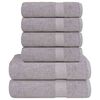 vidaXL Set di asciugamani 6 pezzi FROGN Grigio 360 g/m&sup2;