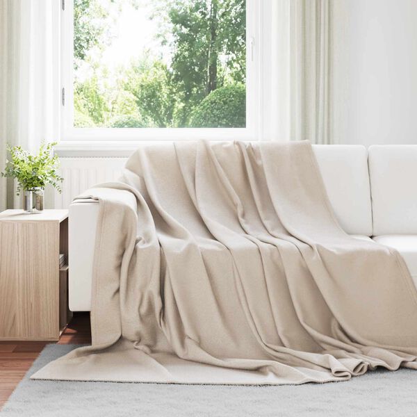 vidaXL Coperte da Pile 24 pcs Beige 270 x 240 cm Panno