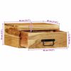 vidaXL Comodini da Parete 2pz in Legno Massello di Acacia