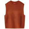 Gilet per Bambini Lavorato a Maglia Cognac 140