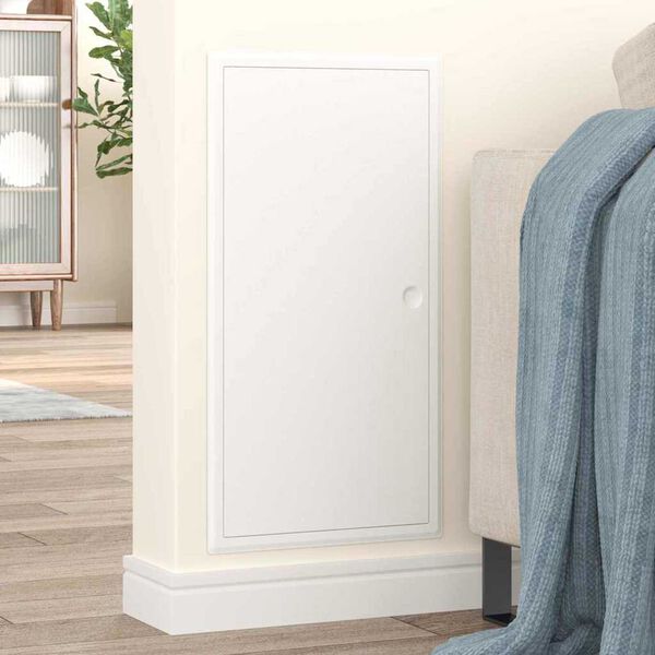vidaXL Pannello di Accesso Bianco 63 x 33 x 3 cm Acciaio