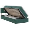 vidaXL Letto con Contenitore Verde Scuro 100 x 200 cm Velluto