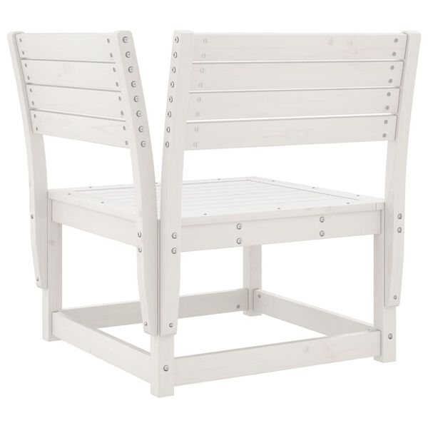 vidaXL Set Salotto da Giardino 7 pz Bianco in Legno Massello di Pino