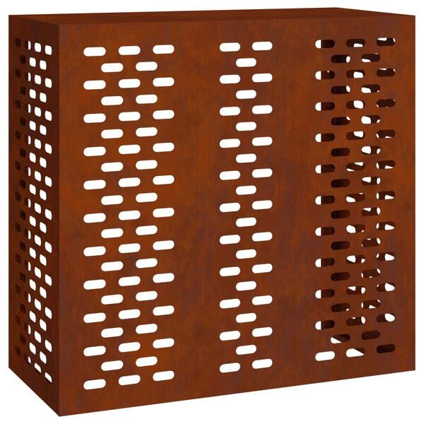 vidaXL Copertura per condizionatore d'aria Ruggine 110 x 50 x 105 cm