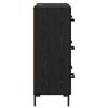 vidaXL Credenza con cassetto Rovere Nero 69,5 x 34 x 90 cm