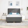 vidaXL Letto con molle e materasso Grigio Scuro 90x190 cm Tessuto