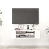 vidaXL Mobile Porta TV Sospeso Bianco 100x30x26,5 cm Legno Multistrato