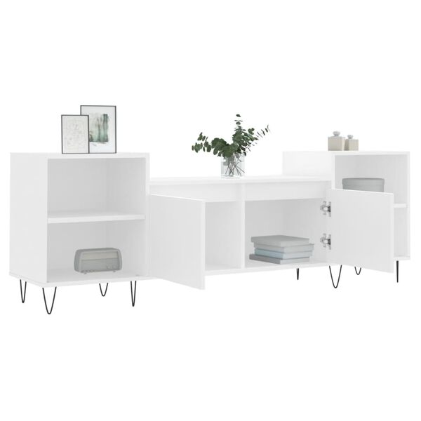 vidaXL Mobile Porta TV Bianco 160x35x55 cm in Legno Multistrato