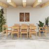 vidaXL Sedia 8 pcs Marrone 56 x 55 x 90.5 cm Legno di teak solido