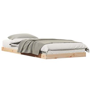 vidaXL Struttura letto a terra Naturale 213.5 x 104 x 9 cm