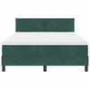 vidaXL Letto a molle con materasso Verde Scuro 140 x 190 cm Velluto