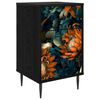 vidaXL Armadio da Notte LOCHEM Rovere Nero 36 x 33 x 61 cm