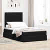 vidaXL Letto con contenitore e materasso Nero 120 x 190 cm Velluto