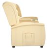 vidaXL Divano Reclinabile a 4 Posti con Portabicchieri Crema