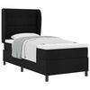 vidaXL Letto a molle con testiera Nero 90 x 190 cm Tessuto