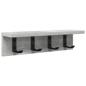 vidaXL Appendiabiti a muro Grigio cemento 40 x 10,5 x 10,5 cm