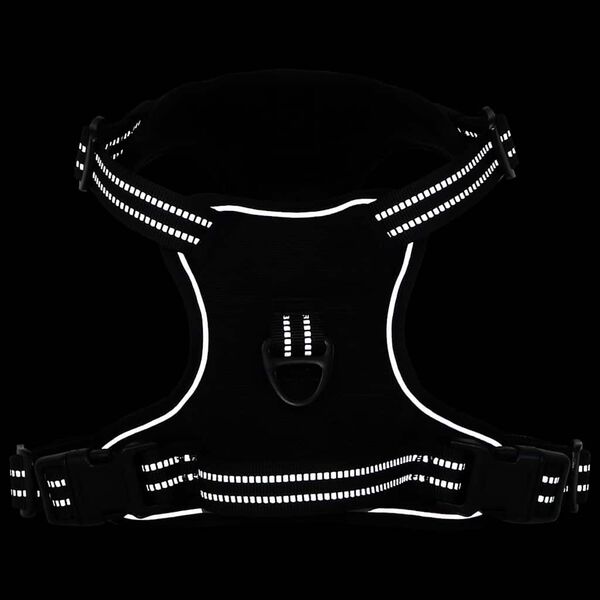 vidaXL Pettorina per Cani con Strisce Riflettenti Regolabile Nera S