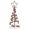 vidaXL Albero di Natale a LED con Palline 80 LED Bianco Caldo 120 cm