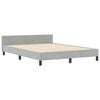 vidaXL Letto a molle con testiera Grigio chiaro 180 x 200 cm Velluto