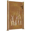 vidaXL Cancello da giardino 100x150 cm in acciaio Corten con design erba