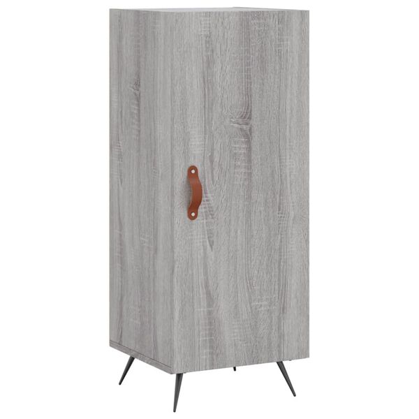 vidaXL Credenza Grigio Sonoma 34,5x34x90 cm in Legno Multistrato