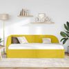 vidaXL Cornice del letto ad angolo con testiera Giallo 90 cm x 190 cm