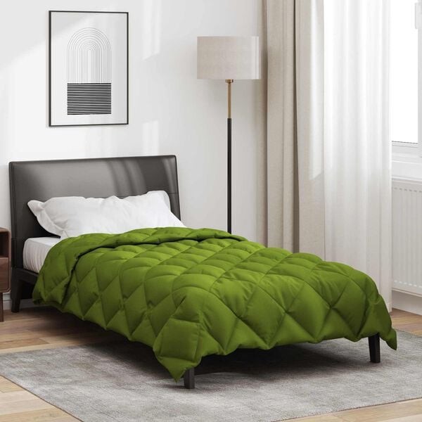 vidaXL Duvet Invernale Verde 220 x 140 cm Microfibra