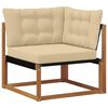 vidaXL Set di divani da esterno con cuscino 4 pcs Naturale e Beige