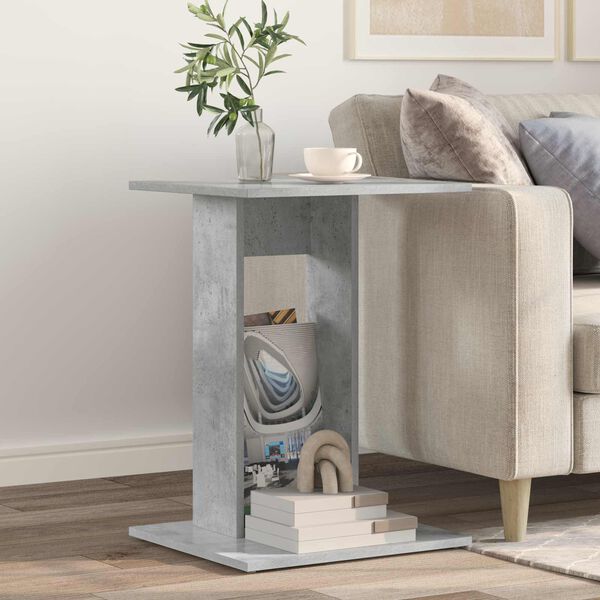 vidaXL Tavolo laterale Grigio cemento 45 x 40 x 62,5 cm