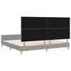 vidaXL Struttura del letto Grigio chiaro 200 x 200 cm Tessuto