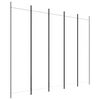 vidaXL Divisorio a 5 Pannelli Bianco 250x200 cm Tessuto