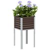 vidaXL Fioriera da giardino marrone 45x45x88 cm in acciaio