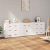 vidaXL Credenze 3 pz Bianco in Legno Multistrato