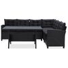vidaXL Set di mobili da esterno Nero polyrattan