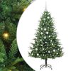 vidaXL Albero di Natale Artificiale Pre-illuminato con Set di Palline