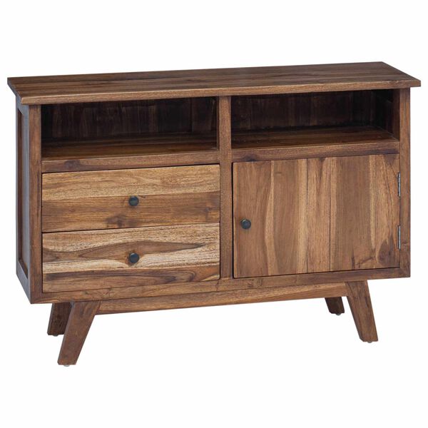 vidaXL Credenza Naturale 100 x 30 x 68 cm Legno di teak solido