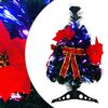 vidaXL Albero di Natale in fibra ottica 64 cm 12 LED Multicolore PVC