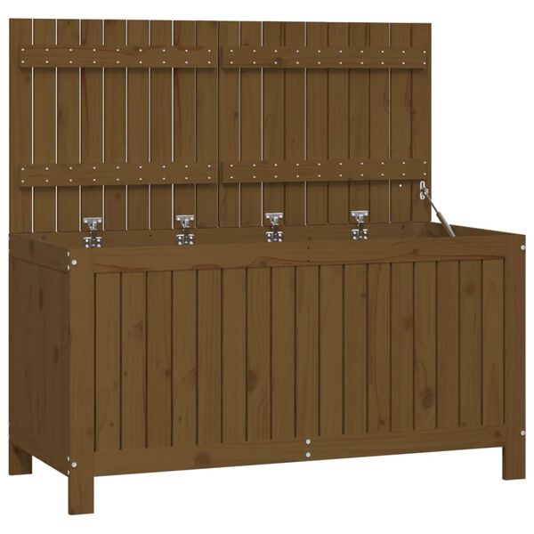 vidaXL Contenitore da Giardino Ambra 121x55x64 cm Legno Massello Pino