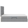 vidaXL Letto con contenitore e LED Grigio chiaro 140 x 200 cm
