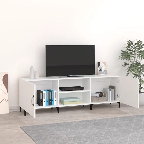 vidaXL Mobile Porta TV Bianco 150x30x50 cm in Legno Multistrato
