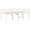 vidaXL Letto a Soppalco con Tetto Bianco 80x200 cm in Legno di Pino