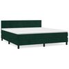 vidaXL Giroletto a Molle con Materasso Verde Scuro 180x200 cm Velluto