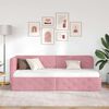 vidaXL Cornice del letto ad angolo Rosa 80 x 200 cm Velluto